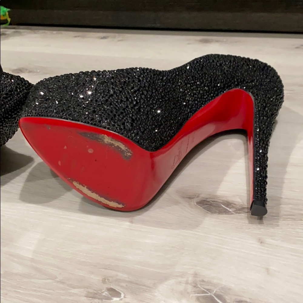 38.5 Louboutin Daffodile Strass 160 Pumps - Picture 9 of 9